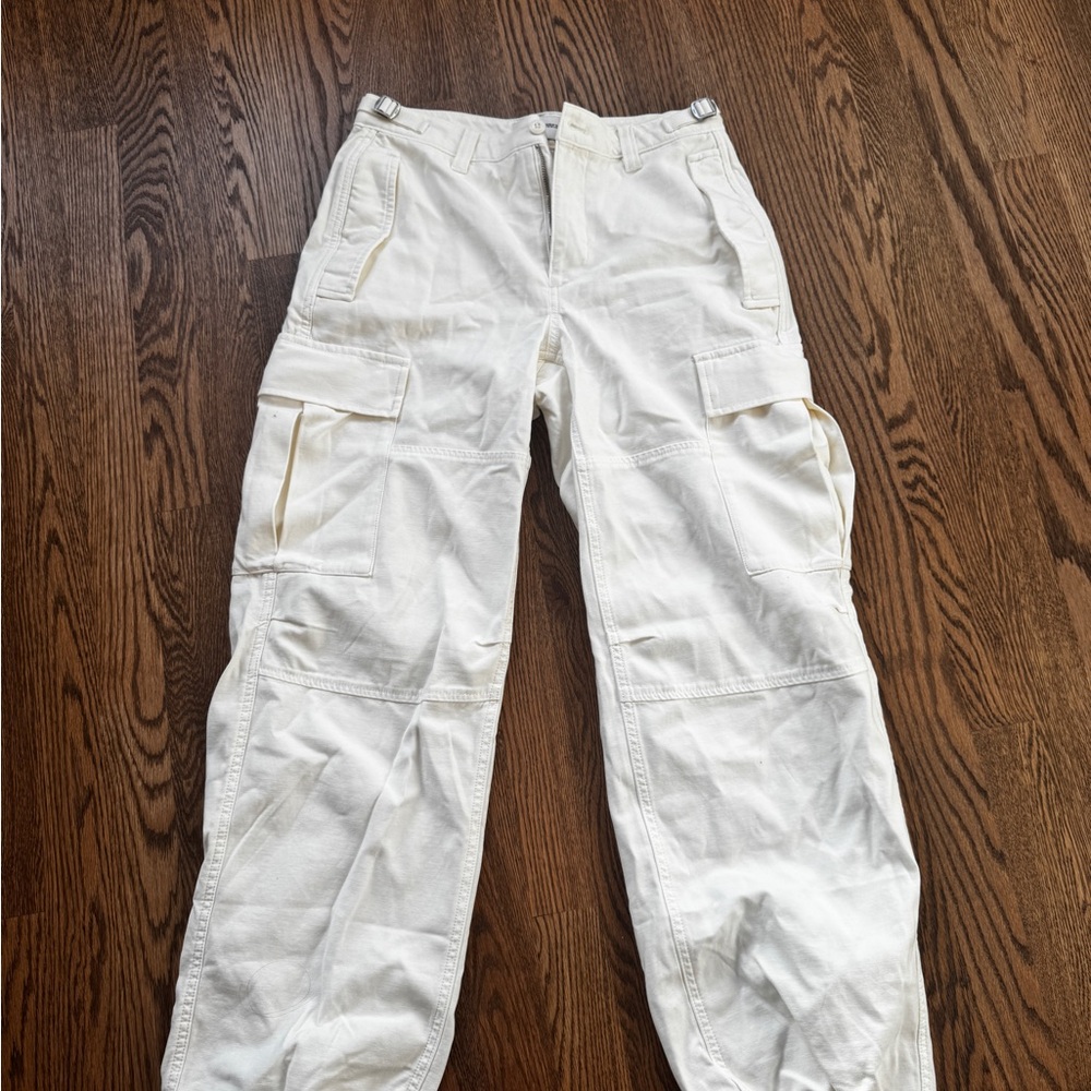 TNA Cream Cargo Pants Relaxed Fit